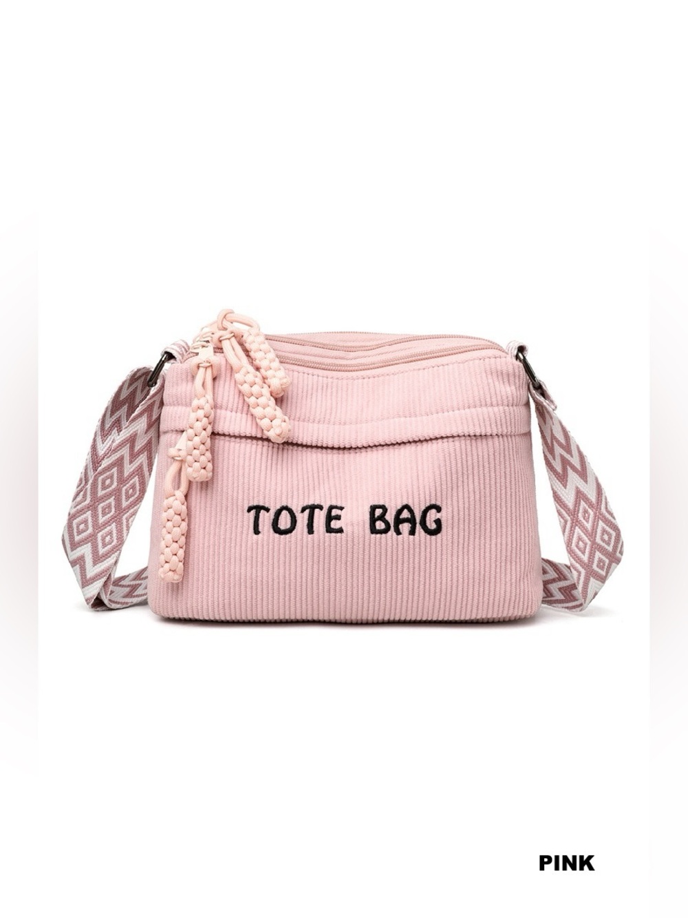 Zenana CORDUROY CROSSBODY MINI TOTE BAG - Picture 2 of 4